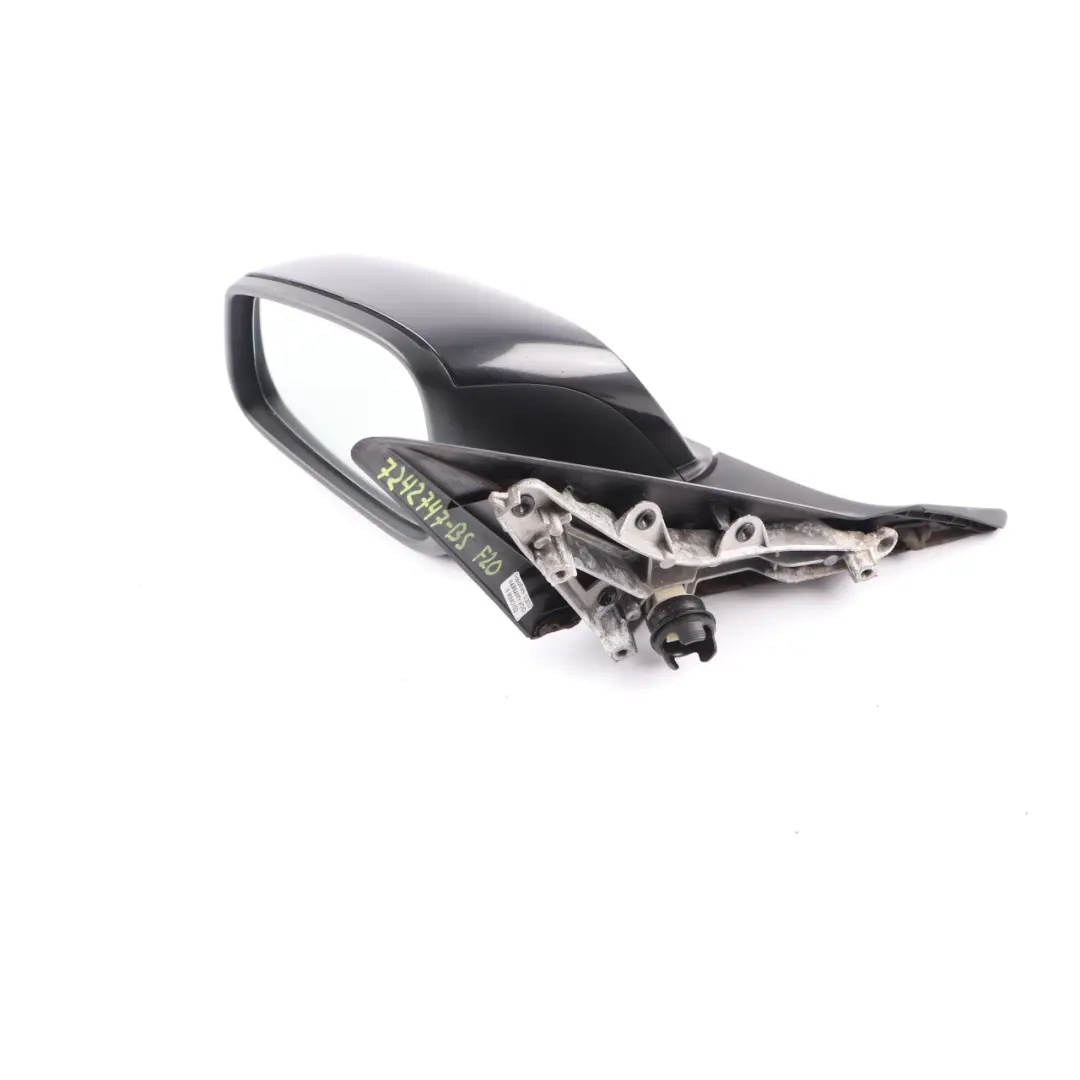 Wing Mirror Heated Auto Dip Door Left N/S Black Sapphire - 475 to BMW F20 with Part number 7242747 BMW F20 Wing Mirror Heated Auto Dip Door Left N/S Black Sapphire - 475 - SKU rhd-7242747-BS - Part number 7242747