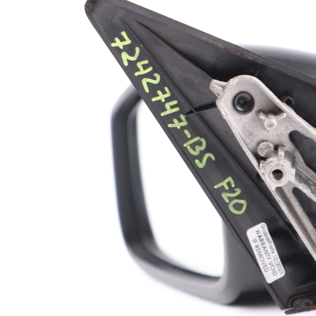 Wing Mirror Heated Auto Dip Door Left N/S Black Sapphire - 475 to BMW F20 with Part number 7242747 BMW F20 Wing Mirror Heated Auto Dip Door Left N/S Black Sapphire - 475 - SKU rhd-7242747-BS - Part number 7242747