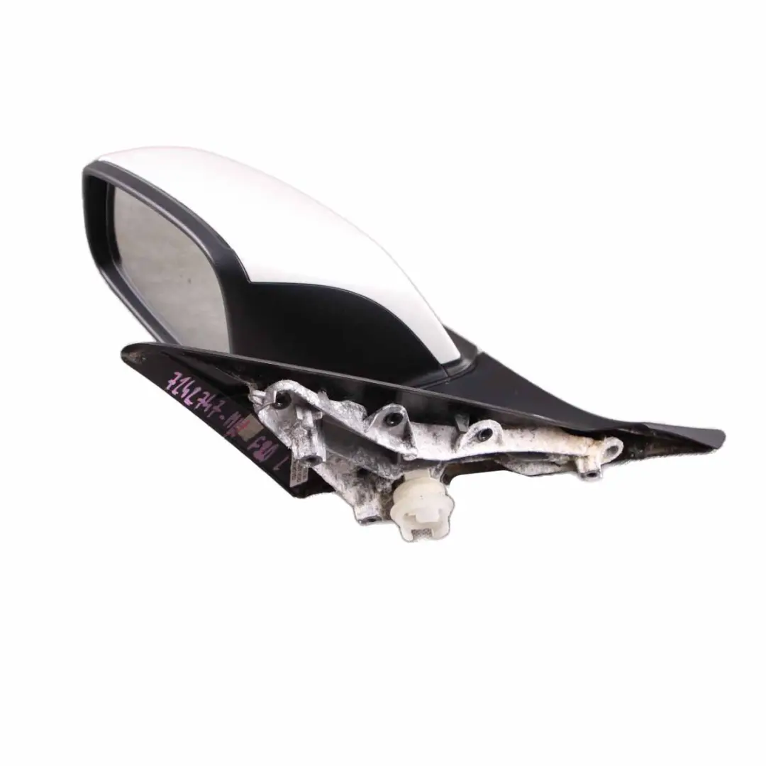 Wing Mirror Heated Auto Dip Door Left N/S Mineral White Metallic - A96 to BMW F20 with Part number 7242747 BMW F20 Wing Mirror Heated Auto Dip Door Left N/S Mineral White Metallic - A96 - SKU rhd-7242747-MW - Part number 7242747