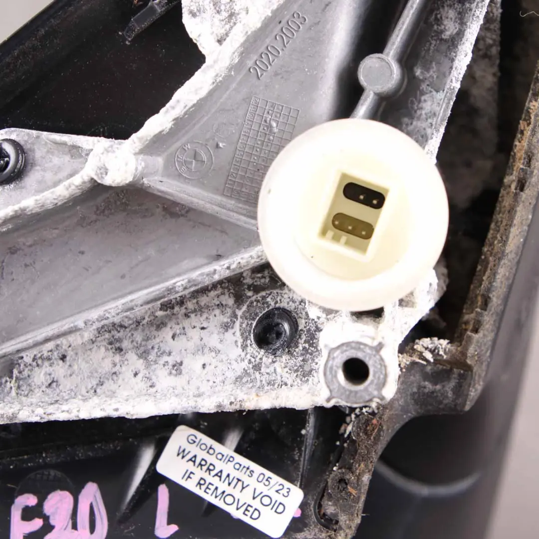 Wing Mirror Heated Auto Dip Door Left N/S Mineral White Metallic - A96 to BMW F20 with Part number 7242747 BMW F20 Wing Mirror Heated Auto Dip Door Left N/S Mineral White Metallic - A96 - SKU rhd-7242747-MW - Part number 7242747