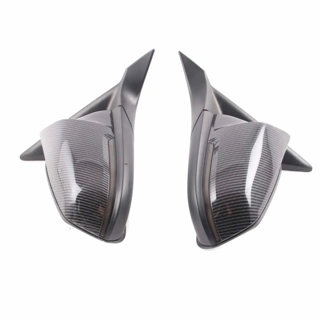 BMW F20 Wing Mirror Heated Auto Dip Carbon Look Left Right N/O/S Set 5 Pins - SKU rhd-7242747-SET - Part number 7242747