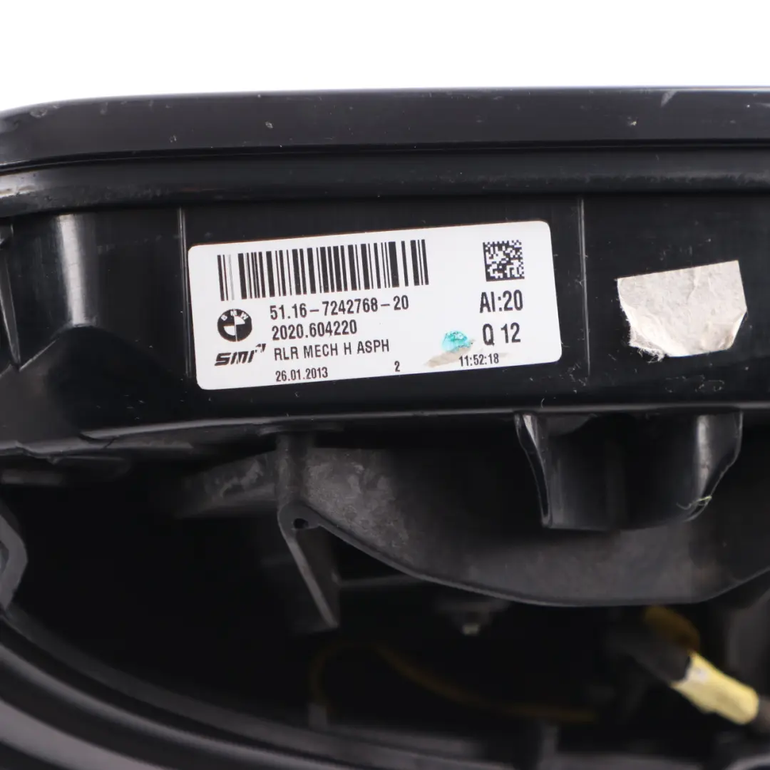 BMW F20 F20N LCI Heated Right Wing Mirror O/S High Gloss Shadow Line - SKU rhd-7242780-1 - Part number 7242780