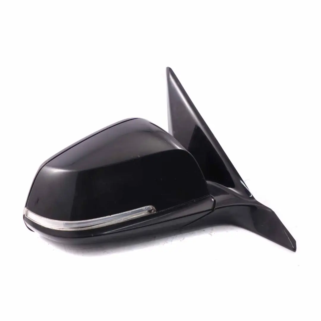 BMW 1 Series F20 Right Heated Wing Mirror O/S High Gloss Black Sapphire 475 - SKU rhd-7242780-BS - Part number 7242780