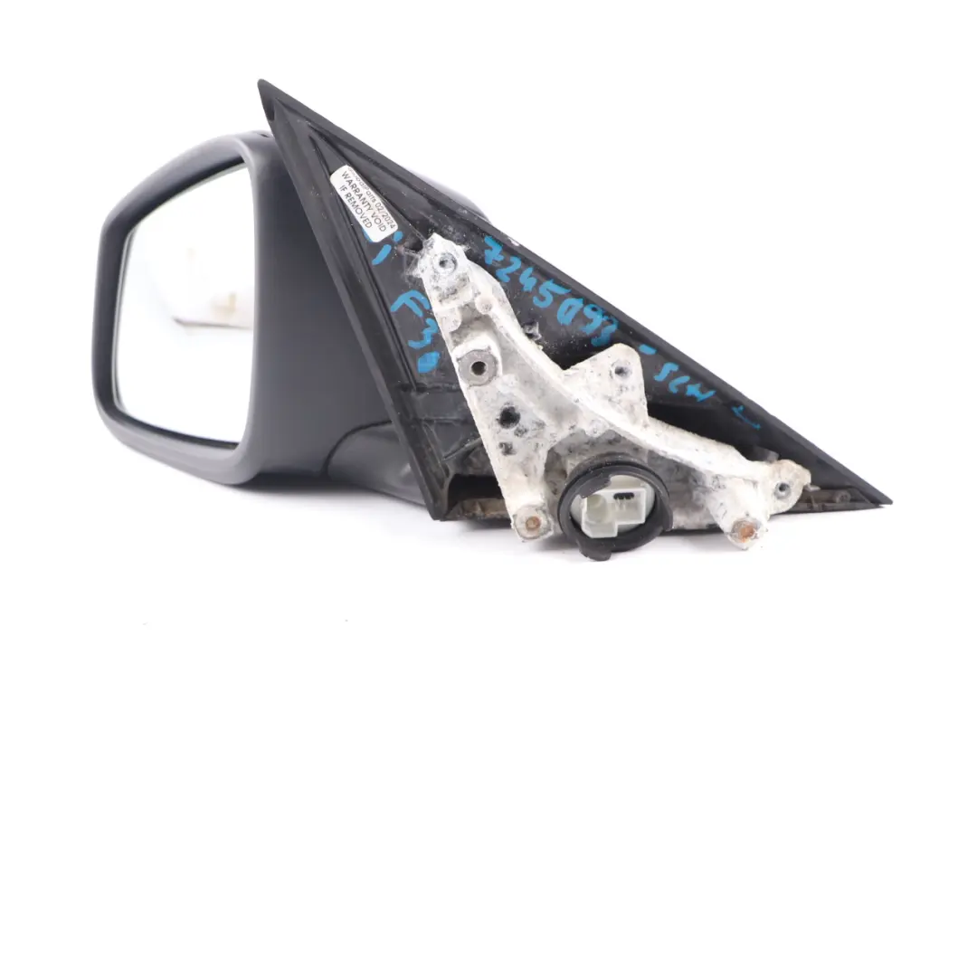BMW 3 Series F30 F31 Heated Left Wing Mirror N/S Schwarz 2 Black 668 - SKU rhd-7245093-SCH - Part number 7245093