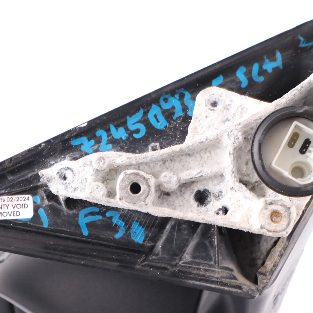 BMW 3 Series F30 F31 Heated Left Wing Mirror N/S Schwarz 2 Black 668 - SKU rhd-7245093-SCH - Part number 7245093