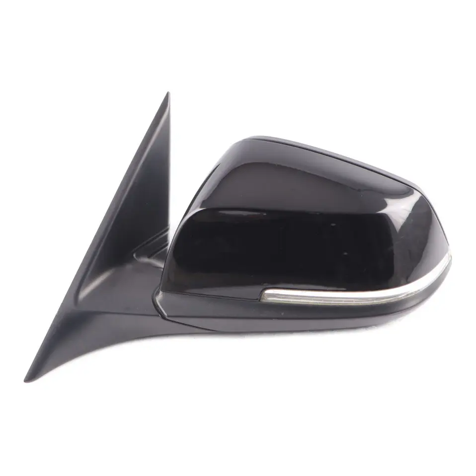 BMW 3 Series F30 F31 Heated Left Wing Mirror N/S Schwarz 2 Black 668 - SKU rhd-7245093-SCH - Part number 7245093