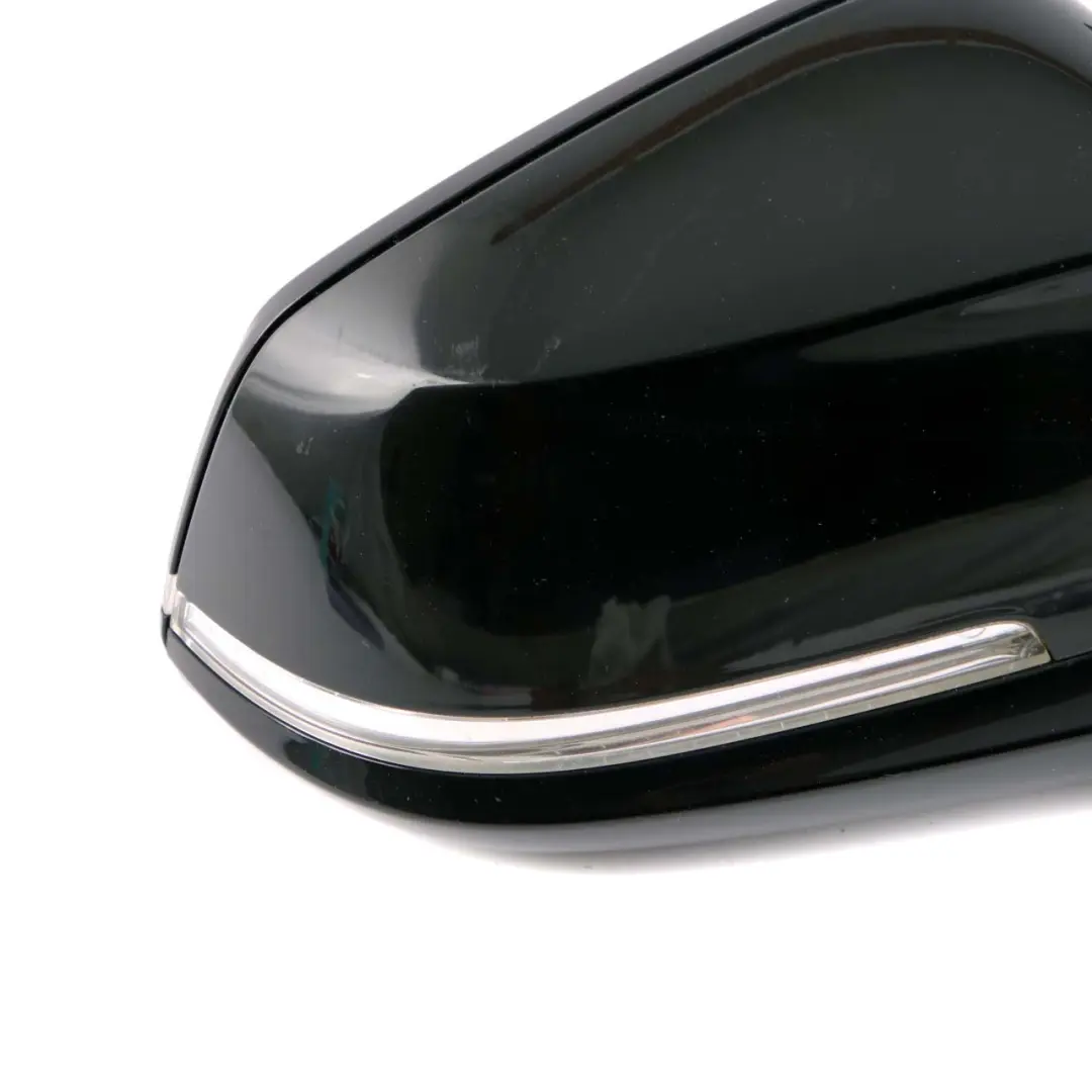 BMW 3 Series F30 F31 1 M Sport High Gloss Heated Right Wing Mirror O/S Black - SKU rhd-7245218-BLK1 - Part number 7245218