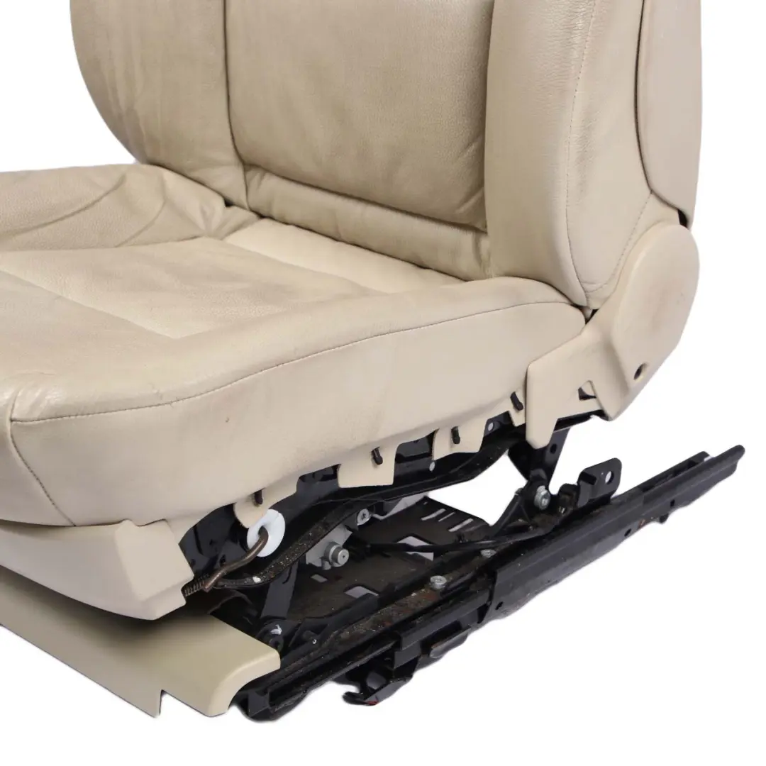 BMW E60 E61 LCI Cream Beige Leather Front Right O/S Seat Memory Heated Lumbar - SKU rhd-7249323-2 - Part number 7249323
