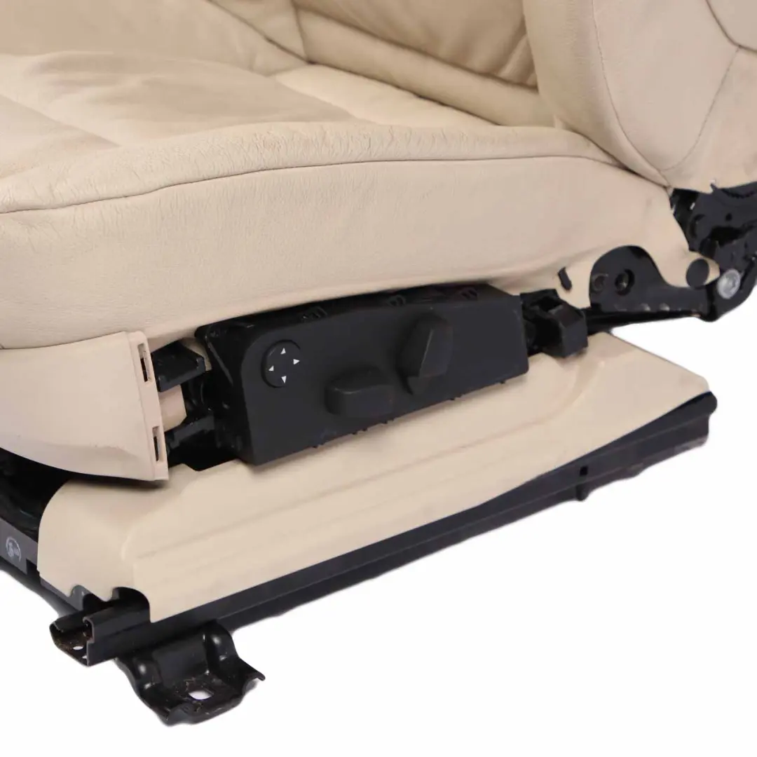 Front Seat BMW E60 E61 LCI Cream Beige Leather Left N/S Memory Heated Lumbar to with Part number 7249323 Front Seat BMW E60 E61 LCI Cream Beige Leather Left N/S Memory Heated Lumbar - SKU rhd-7249323-3 - Part number 7249323