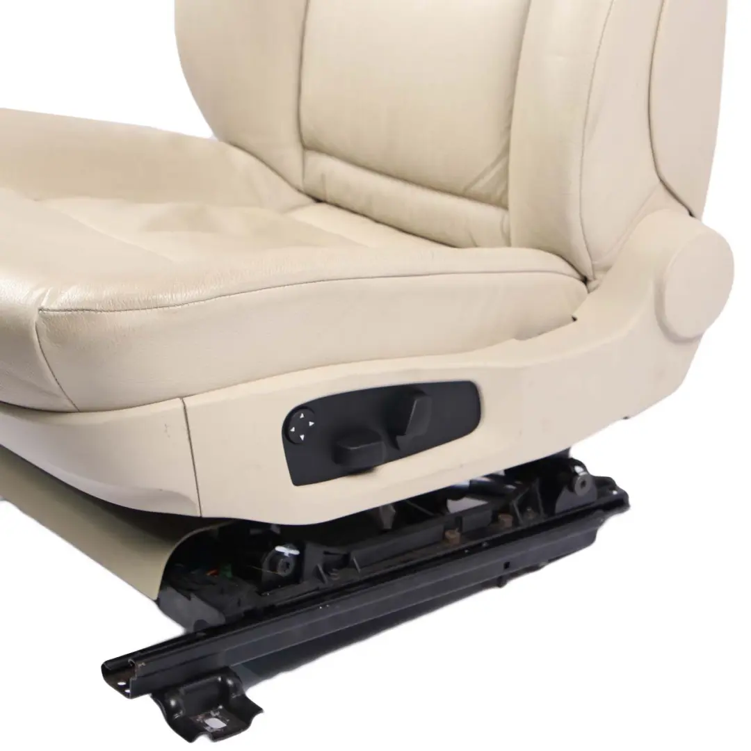 Cream Beige Leather Front Left N/S Seat Memory Heated Lumbar to BMW E60 E61 LCI with Part number 7249323 BMW E60 E61 LCI Cream Beige Leather Front Left N/S Seat Memory Heated Lumbar - SKU rhd-7249323-1 - Part number 7249323