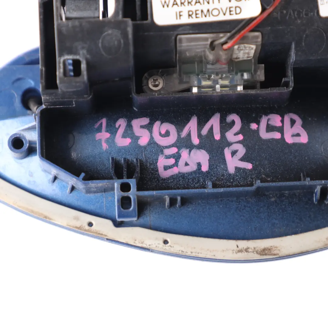 Door Handle Outside Grab Door Right O/S Estorilblau Estoril Blue B45 to BMW Z4 E89 with Part number 7250112 BMW Z4 E89 Door Handle Outside Grab Door Right O/S Estorilblau Estoril Blue B45 - SKU rhd-7250112-EB - Part number 7250112