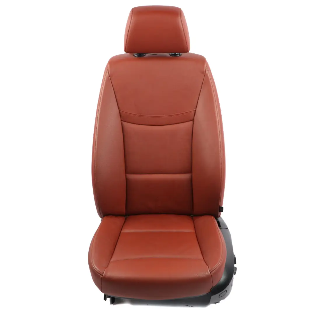 Front Left N/S Seat Heated Leather Red Brown Memory to BMW E90 E91 LCI with Part number 7257547 BMW E90 E91 LCI Front Left N/S Seat Heated Leather Red Brown Memory - SKU rhd-7257547-1 - Part number 7257547