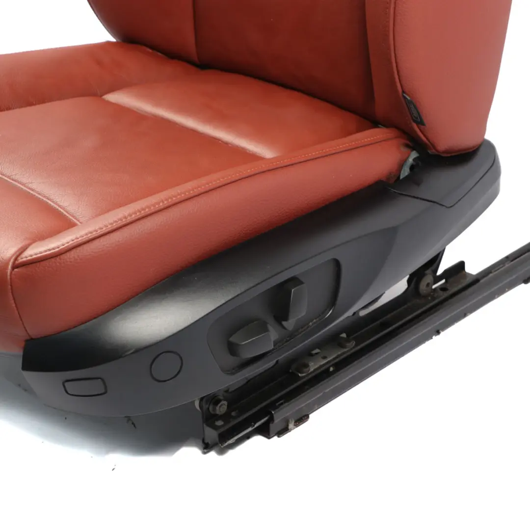 Front Left N/S Seat Heated Leather Red Brown Memory to BMW E90 E91 LCI with Part number 7257547 BMW E90 E91 LCI Front Left N/S Seat Heated Leather Red Brown Memory - SKU rhd-7257547-1 - Part number 7257547