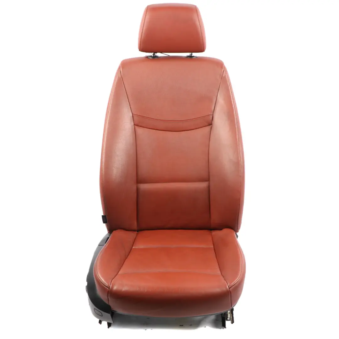 BMW E90 E91 LCI Front Right O/S Seat Heated Leather Red Brown Memory - SKU rhd-7257548-1 - Part number 7257548