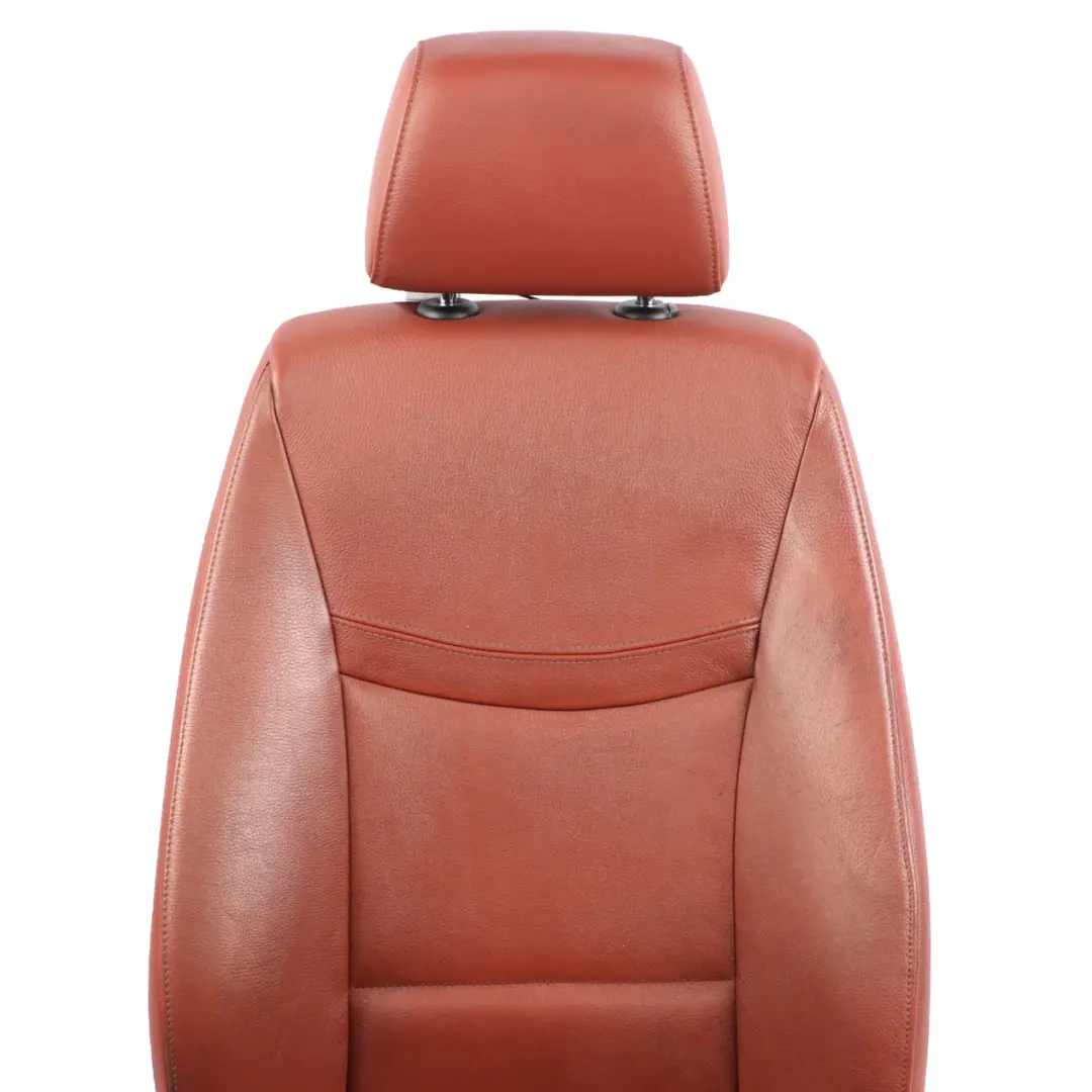 BMW E90 E91 LCI Front Right O/S Seat Heated Leather Red Brown Memory - SKU rhd-7257548-1 - Part number 7257548
