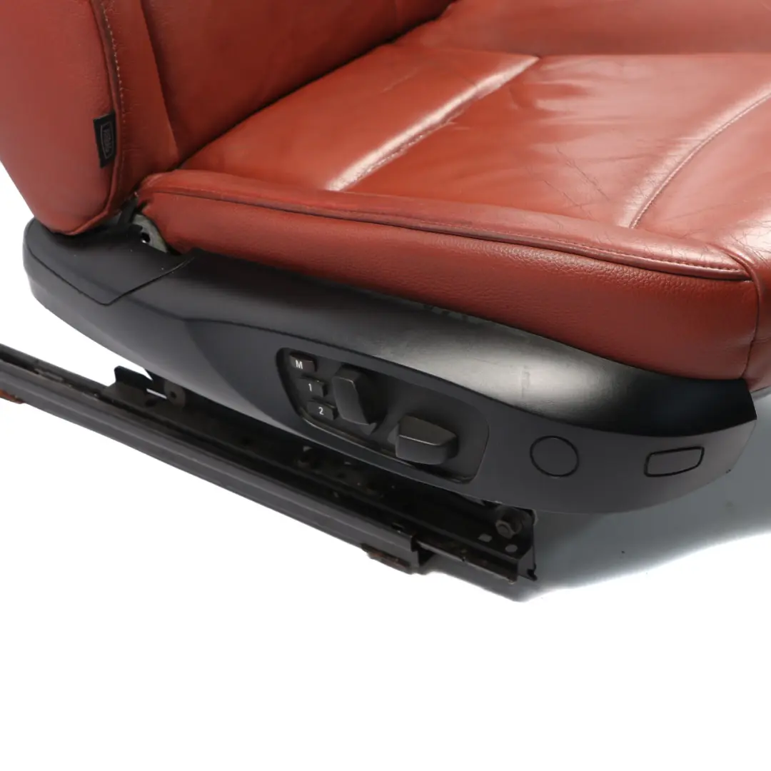 BMW E90 E91 LCI Front Right O/S Seat Heated Leather Red Brown Memory - SKU rhd-7257548-1 - Part number 7257548