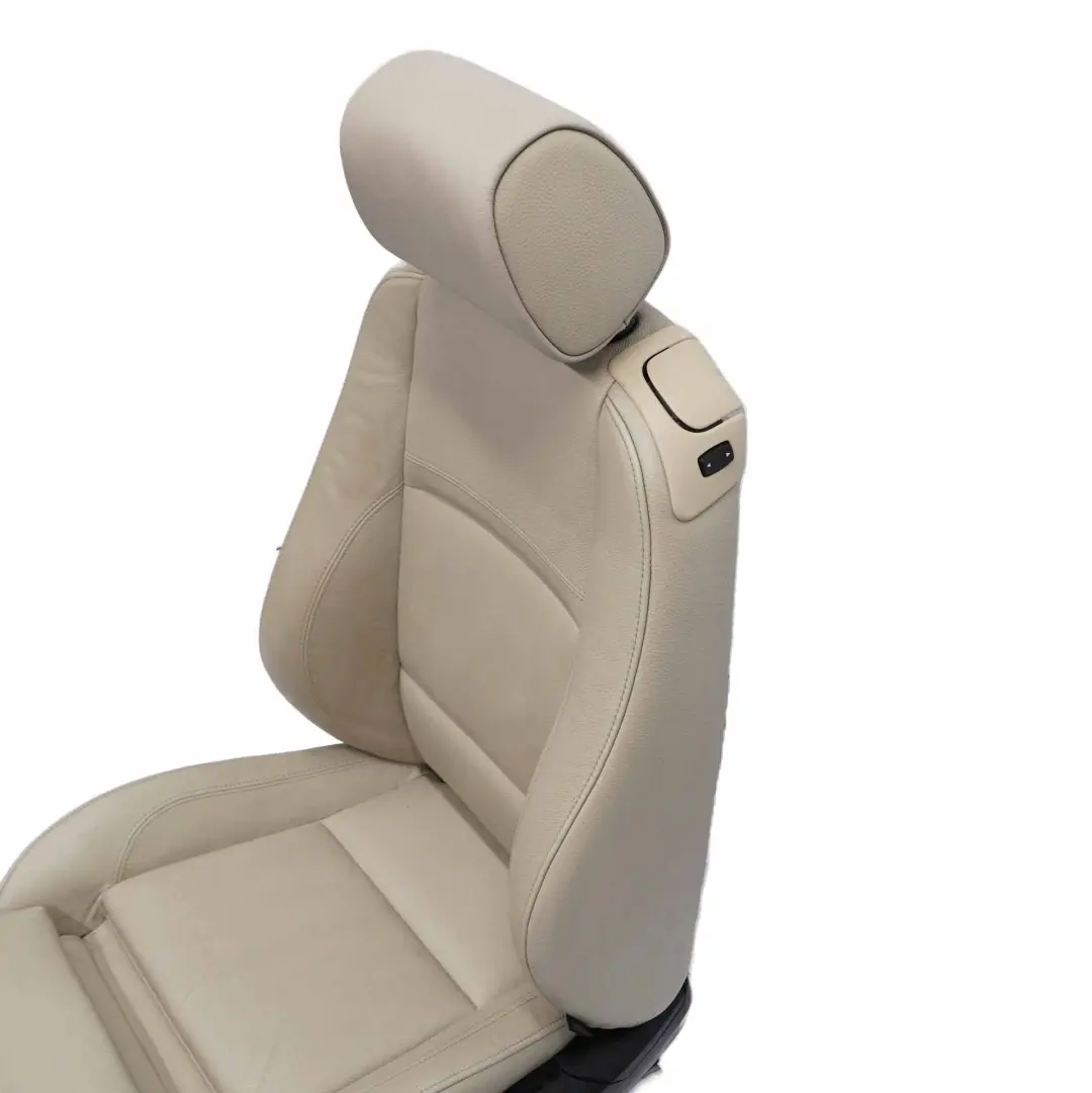 Front Left N/S Heated Seat Oyster Leather Memory to BMW E92 LCI Coupe M Sport with Part number 7259145 BMW E92 LCI Coupe M Sport Front Left N/S Heated Seat Oyster Leather Memory - SKU rhd-7259145-1 - Part number 7259145