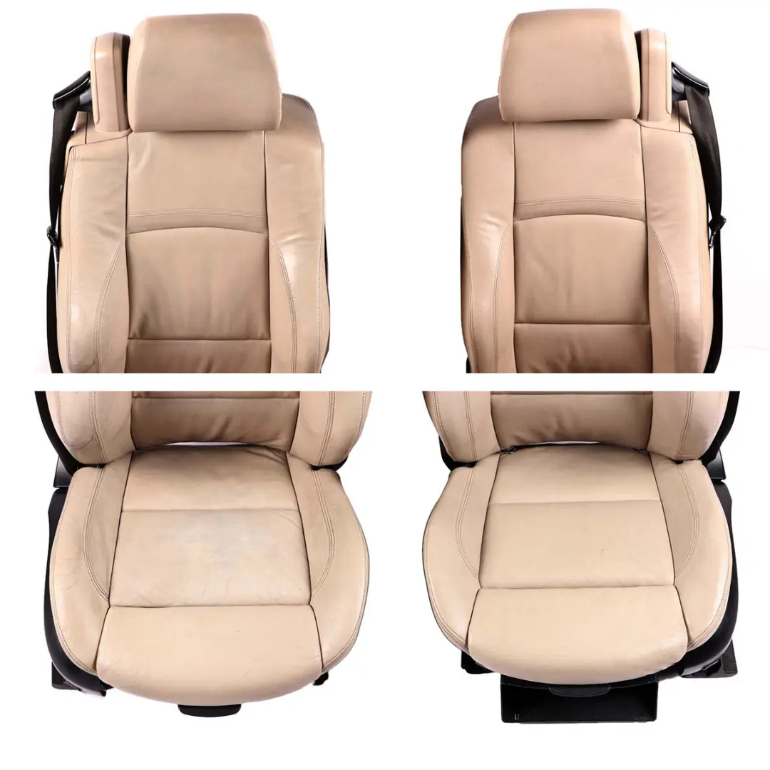 Heated Oyster Leather Interior Seats Electric Memory to BMW E93 LCI Cabrio M Sport with Part number 7259199 BMW E93 LCI Cabrio M Sport Heated Oyster Leather Interior Seats Electric Memory - SKU rhd-7259199-1 - Part number 7259199