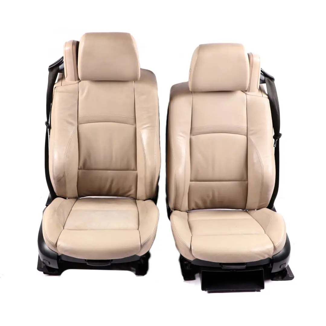 Heated Oyster Leather Interior Seats Electric Memory to BMW E93 LCI Cabrio M Sport with Part number 7259199 BMW E93 LCI Cabrio M Sport Heated Oyster Leather Interior Seats Electric Memory - SKU rhd-7259199-1 - Part number 7259199