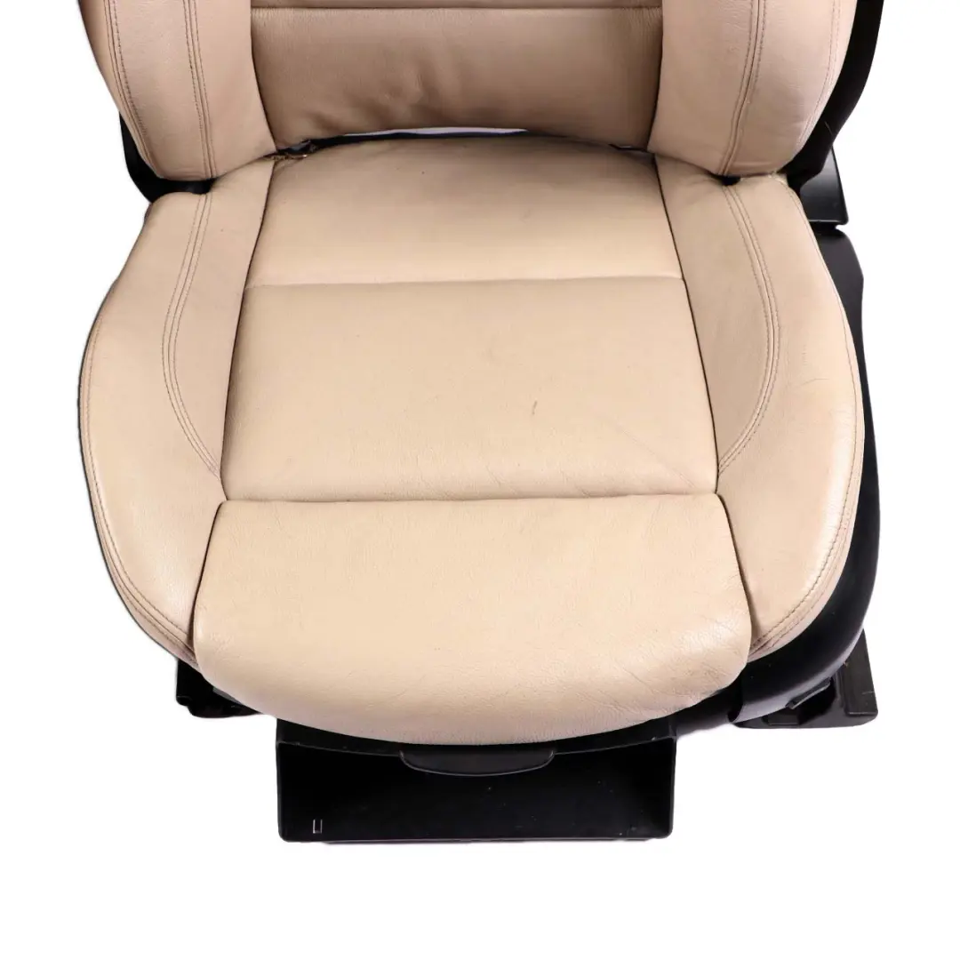 Heated Oyster Leather Interior Seats Electric Memory to BMW E93 LCI Cabrio M Sport with Part number 7259199 BMW E93 LCI Cabrio M Sport Heated Oyster Leather Interior Seats Electric Memory - SKU rhd-7259199-1 - Part number 7259199