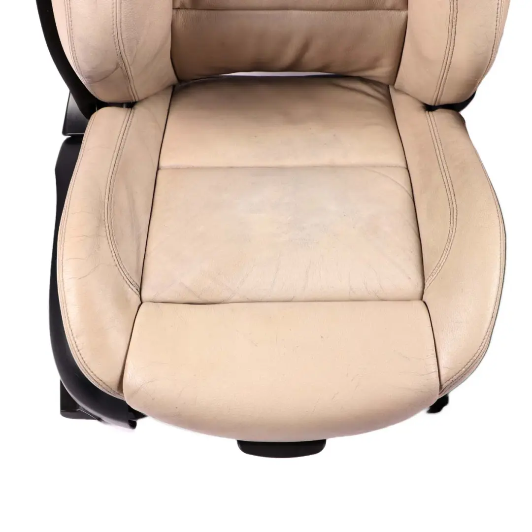 Heated Oyster Leather Interior Seats Electric Memory to BMW E93 LCI Cabrio M Sport with Part number 7259199 BMW E93 LCI Cabrio M Sport Heated Oyster Leather Interior Seats Electric Memory - SKU rhd-7259199-1 - Part number 7259199