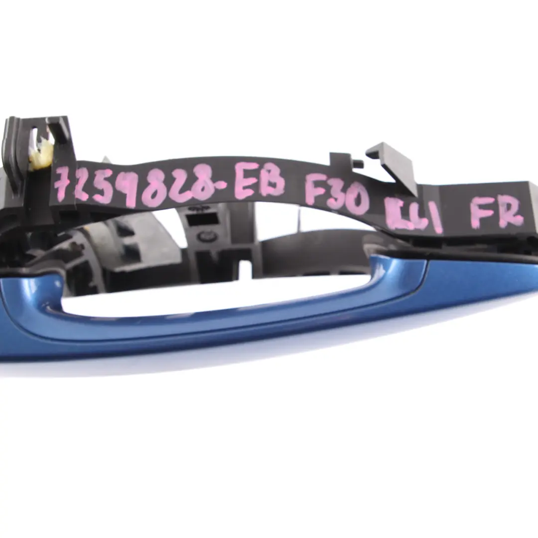 Door Handle BMW F30 LCI Front Right O/S Outside Exterior Grab Estorilblau Blue to with Part number 7259828 Door Handle BMW F30 LCI Front Right O/S Outside Exterior Grab Estorilblau Blue - SKU rhd-7259828-EB - Part number 7259828