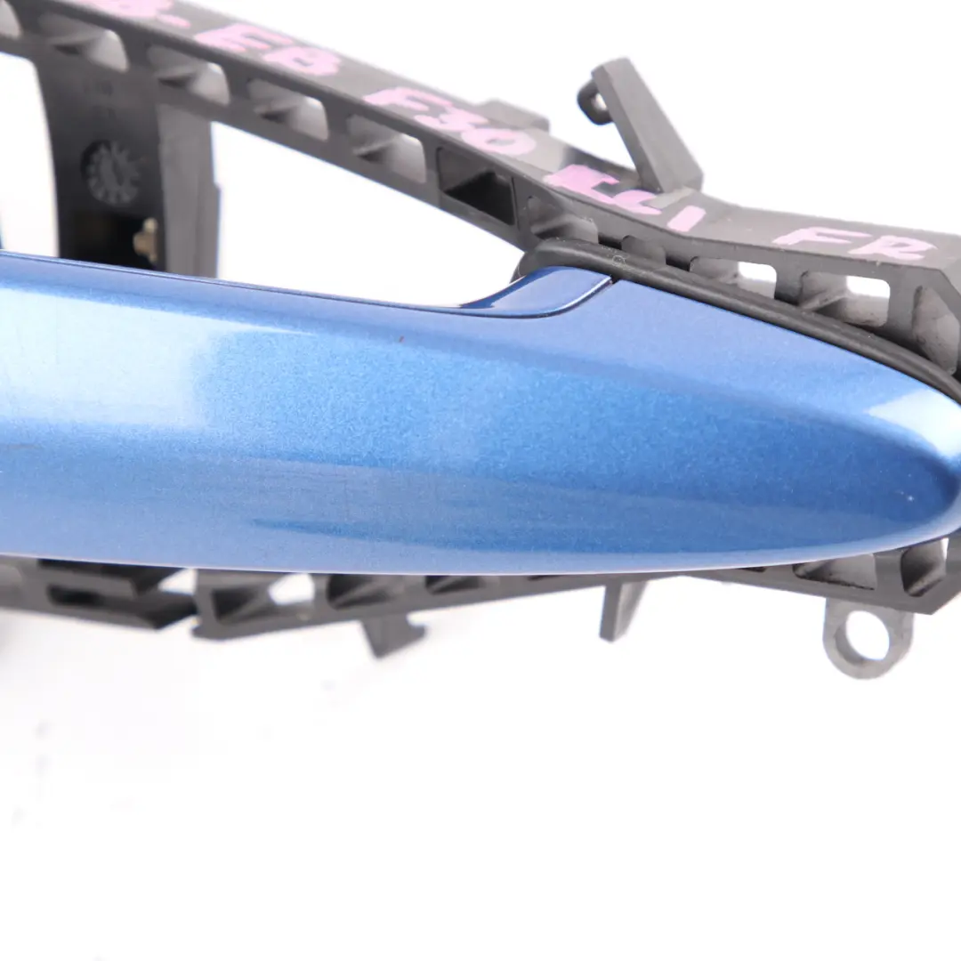 Door Handle BMW F30 LCI Front Right O/S Outside Exterior Grab Estorilblau Blue to with Part number 7259828 Door Handle BMW F30 LCI Front Right O/S Outside Exterior Grab Estorilblau Blue - SKU rhd-7259828-EB - Part number 7259828
