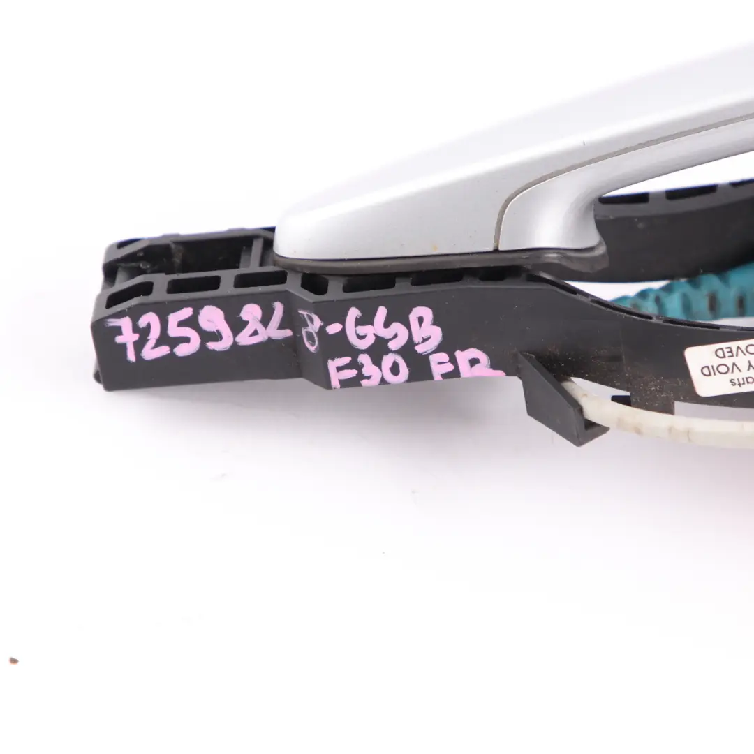 Door Handle BMW F30 LCI Front Right O/S Outside Grab Glacier Silver Metallic A83 to with Part number 7259828 Door Handle BMW F30 LCI Front Right O/S Outside Grab Glacier Silver Metallic A83 - SKU rhd-7259828-GSB - Part number 7259828