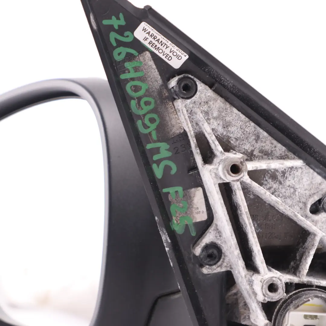 Wing Mirror Heated Door Left N/S Outside Mineral Silver - A14 5 Pin to BMW X3 F25 with Part number 7264099 BMW X3 F25 Wing Mirror Heated Door Left N/S Outside Mineral Silver - A14 5 Pin - SKU rhd-7264099-MS - Part number 7264099