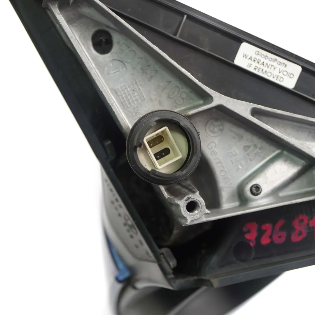 BMW E87 LCI Outside Right Heated Wing Mirror O/S Montegoblau Montego Blue A51 - SKU rhd-7268126-MTB - Part number 7268126