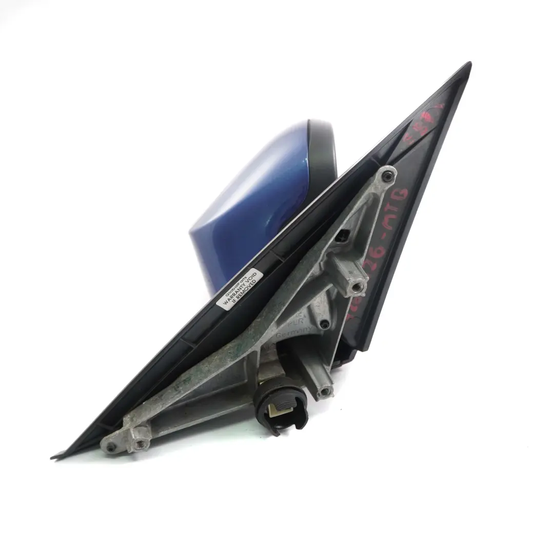 BMW E87 LCI Outside Right Heated Wing Mirror O/S Montegoblau Montego Blue A51 - SKU rhd-7268126-MTB - Part number 7268126