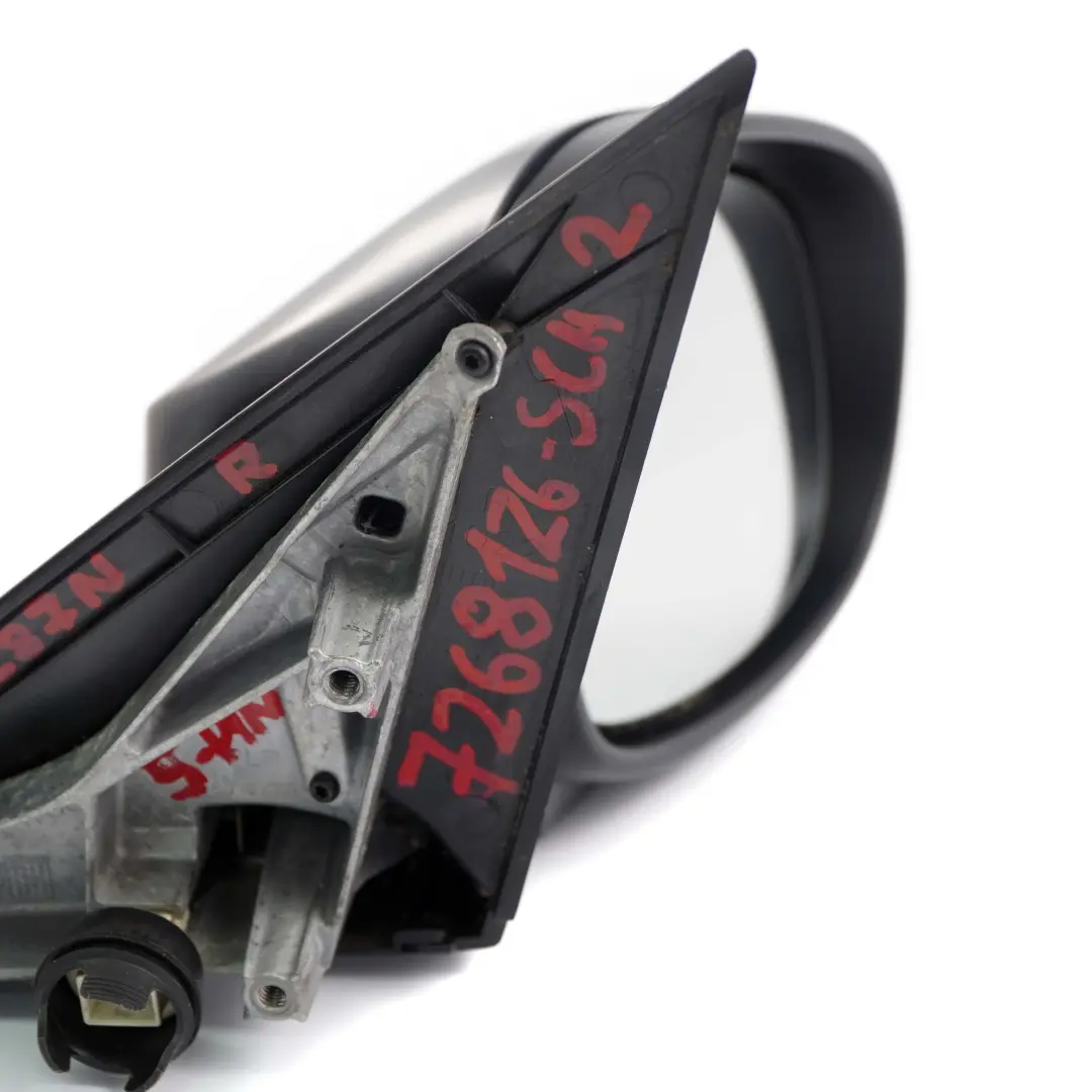 BMW 1 Series 2 E87 LCI Outside Right Heated Wing Mirror O/S Schwarz 2 Black 668 - SKU rhd-7268126-SCH2 - Part number 7268126