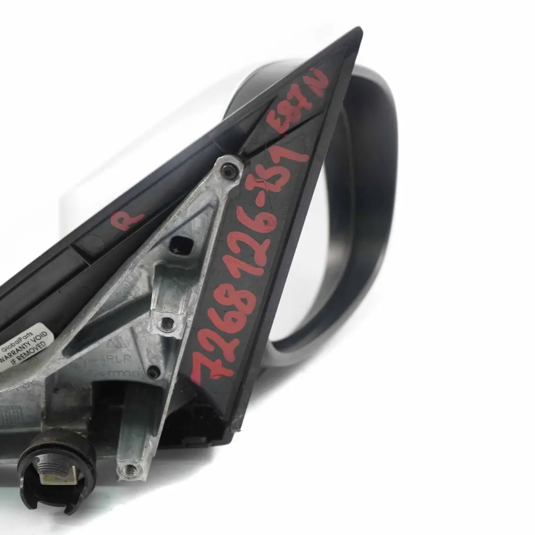 Wing Mirror Right Heated O/S Titansilber Titanium Silver 354 to BMW E87 LCI with Part number 7268126 BMW E87 LCI Wing Mirror Right Heated O/S Titansilber Titanium Silver 354 - SKU rhd-7268126-TS1 - Part number 7268126
