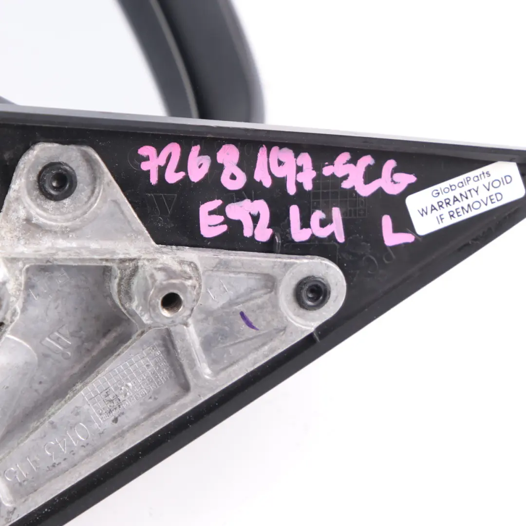 Wing Mirror BMW E92 E93 LCI Outside Heated Left N/S Door Space Grey - A52 5 Pin to with Part number 7268197 Wing Mirror BMW E92 E93 LCI Outside Heated Left N/S Door Space Grey - A52 5 Pin - SKU rhd-7268197-SCG - Part number 7268197