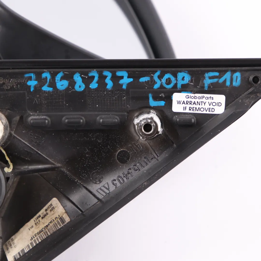  Wing Mirror BMW F10 F11 Heated Left N/S Door Outside Sophisto Grey - SKU rhd-7268237-SOP - Part number 7268237