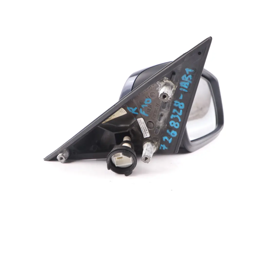 BMW F10 F11 Wing Mirror Heated Right Door O/S Auto Dip Imperial Blue Metalic A89 - SKU rhd-7268238-IBB1 - Part number 7268238