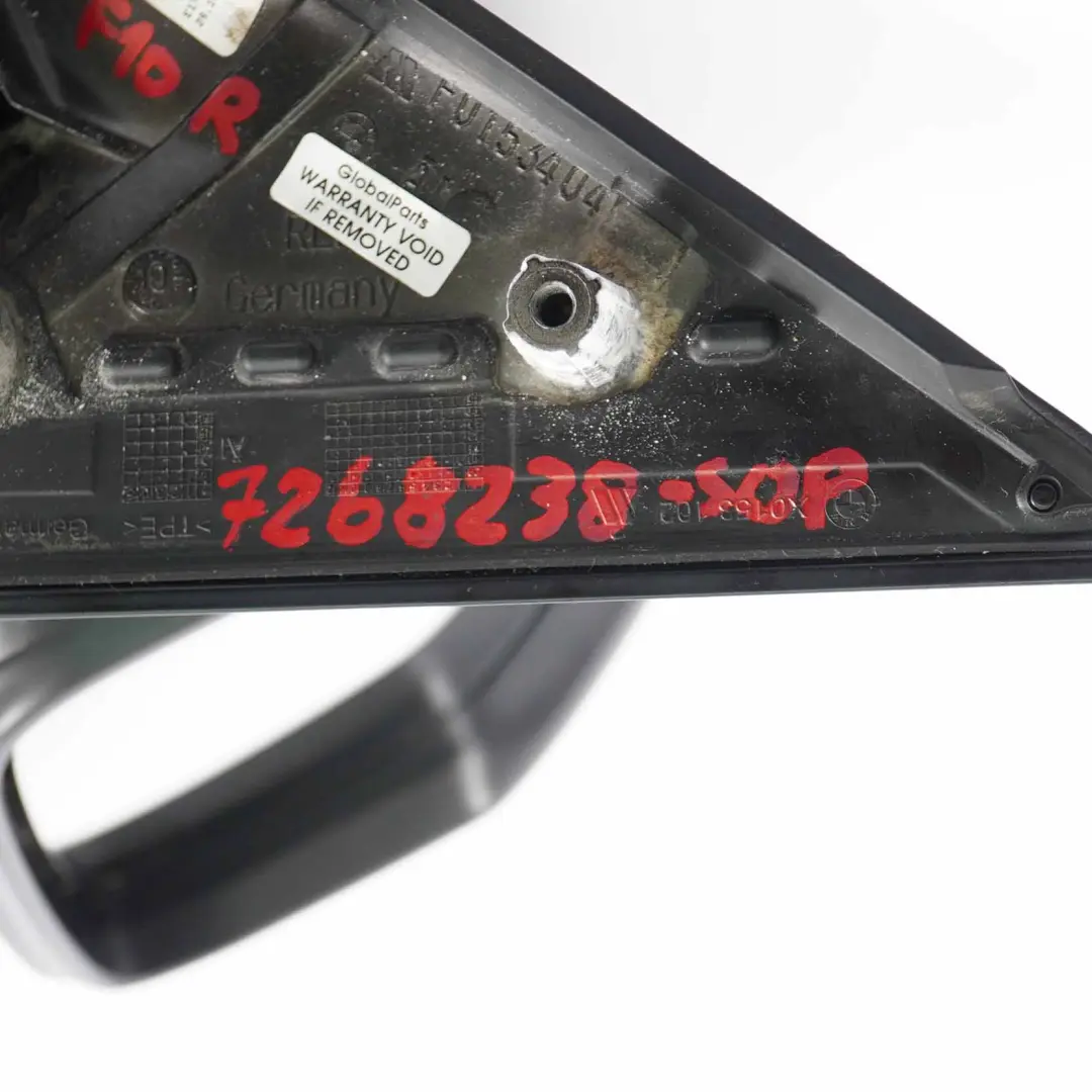 Wing Mirror BMW F10 F11 Heated Right Door O/S Sophistograu Grey Metallic A90 to with Part number 7268238 Wing Mirror BMW F10 F11 Heated Right Door O/S Sophistograu Grey Metallic A90 - SKU rhd-7268238-SOP - Part number 7268238