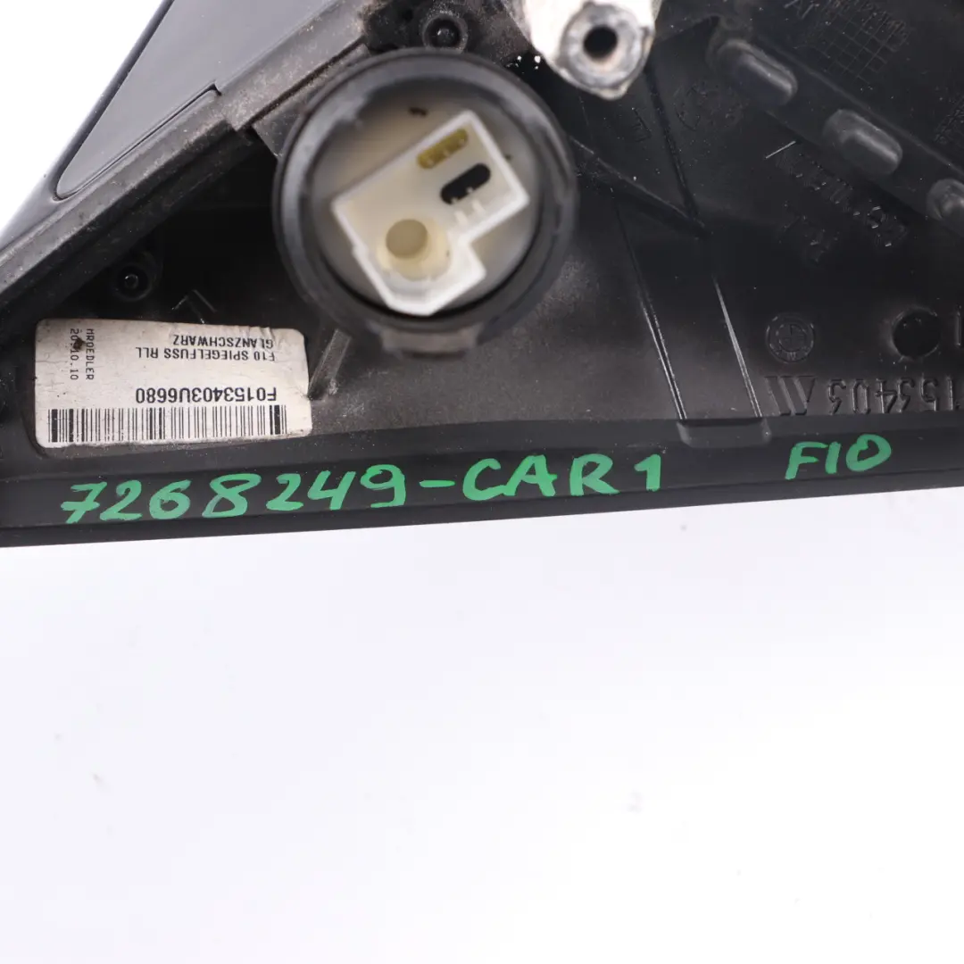 High Gloss Left Wing Mirror N/S Carbonschwarz Carbon Black 416 to BMW F10 F11 with Part number 7268249 BMW F10 F11 High Gloss Left Wing Mirror N/S Carbonschwarz Carbon Black 416 - SKU rhd-7268249-CAR1 - Part number 7268249