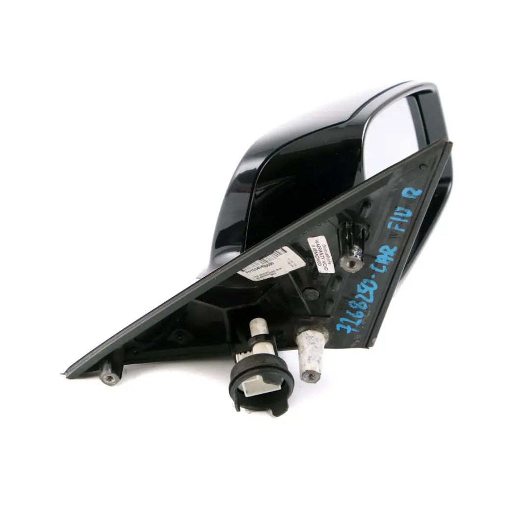 BMW F10 F11 Heated Right Wing Mirror O/S High Gloss Carbonschwarz Carbon Black - SKU rhd-7268250-CAR - Part number 7268250
