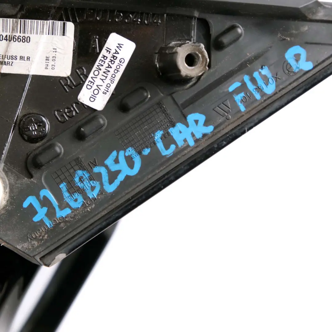 Heated Right Wing Mirror O/S High Gloss Carbonschwarz Carbon Black to BMW F10 F11 with Part number 7268250 BMW F10 F11 Heated Right Wing Mirror O/S High Gloss Carbonschwarz Carbon Black - SKU rhd-7268250-CAR - Part number 7268250