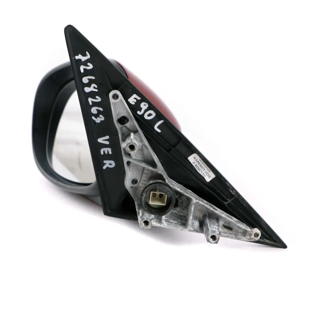 Heated Left N/S Wing Mirror Vermilion Red Metallic A82 to BMW 3 Series E90 E91 LCI with Part number 7268263 BMW 3 Series E90 E91 LCI Heated Left N/S Wing Mirror Vermilion Red Metallic A82 - SKU rhd-7268263-VER - Part number 7268263