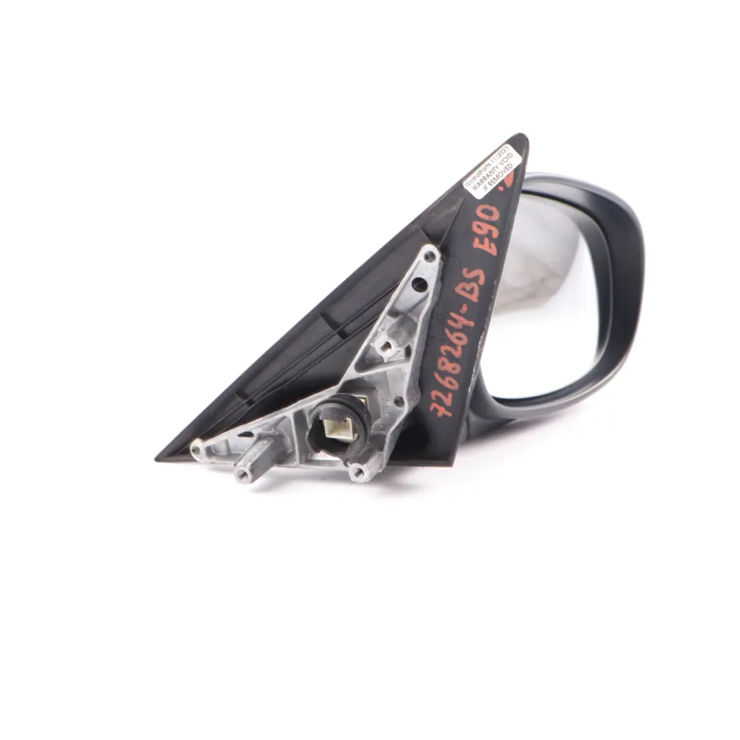  Wing Mirror BMW E90 E91 LCI Heated Right O/S Outside Black Sapphire 475 - SKU rhd-7268264-BS - Part number 7268264
