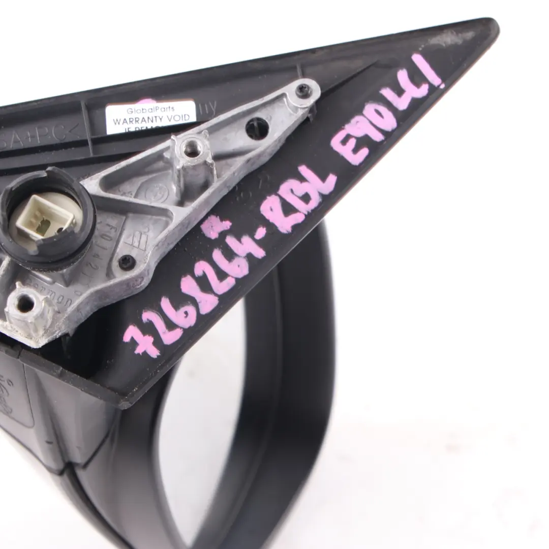 Wing Mirror BMW E90 E91 LCI Heated Door Right O/S Ruby Black Metallic 5 Pins to with Part number 7268264 Wing Mirror BMW E90 E91 LCI Heated Door Right O/S Ruby Black Metallic 5 Pins - SKU rhd-7268264-RBL - Part number 7268264