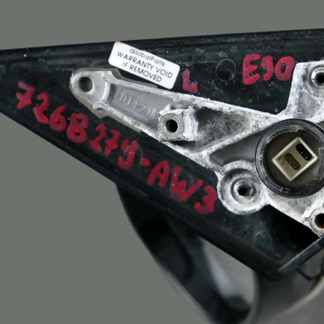 High Gloss Left Wing Mirror N/S Alpinweiss White to BMW 3 Series 3 E90 LCI M Sport with Part number 7268279 BMW 3 Series 3 E90 LCI M Sport High Gloss Left Wing Mirror N/S Alpinweiss White - SKU rhd-7268279-AW3 - Part number 7268279