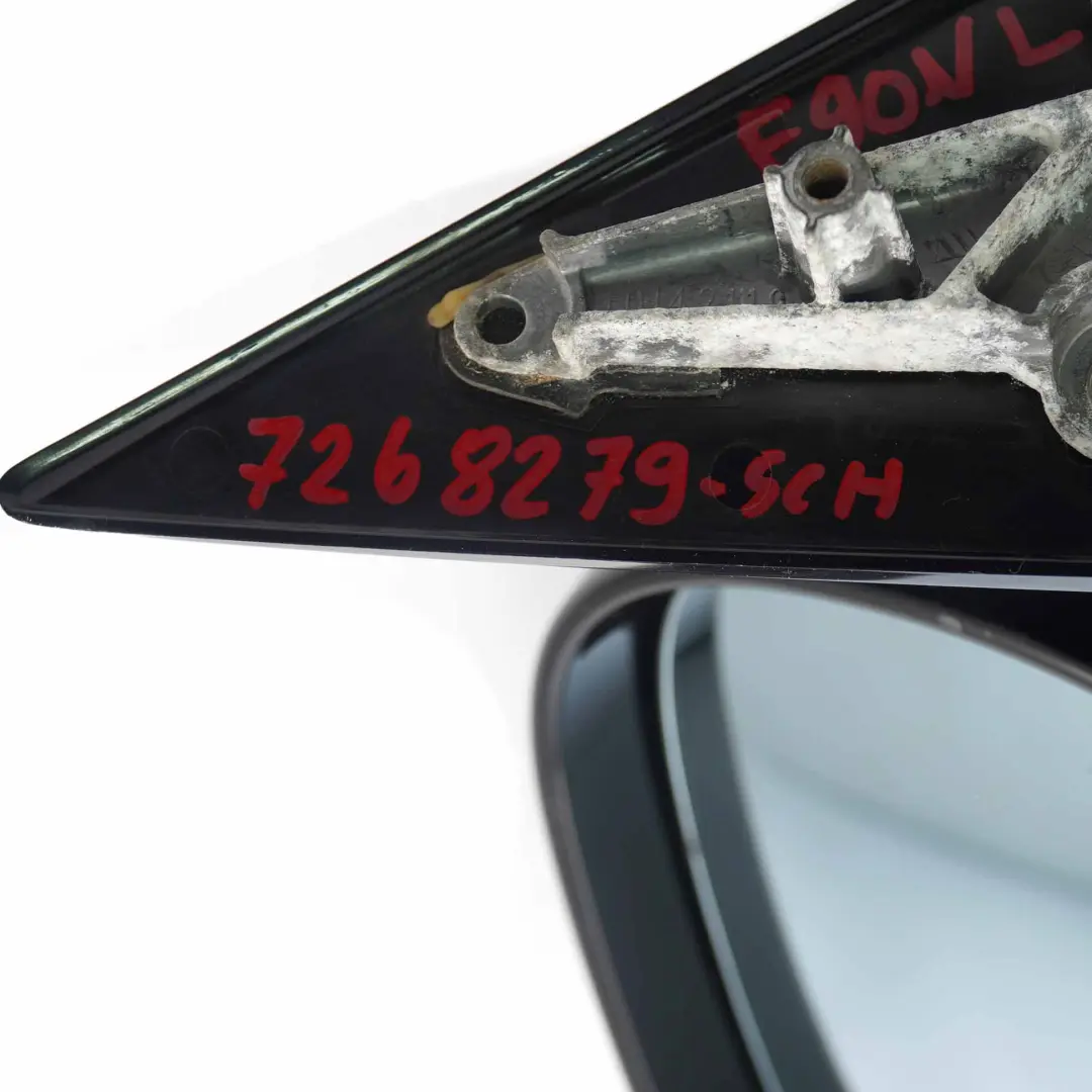  Wing Mirror BMW E90 LCI M Sport High Gloss Left Door Schwarz 2 Black 668 - SKU rhd-7268279-SCH - Part number 7268279
