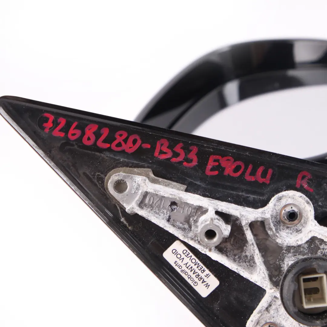 Wing Mirror Door BMW E90 E91 LCI 3 M Sport Heated Right O/S Black Sapphire 475 to with Part number 7268280 Wing Mirror Door BMW E90 E91 LCI 3 M Sport Heated Right O/S Black Sapphire 475 - SKU rhd-7268280-BS3 - Part number 7268280