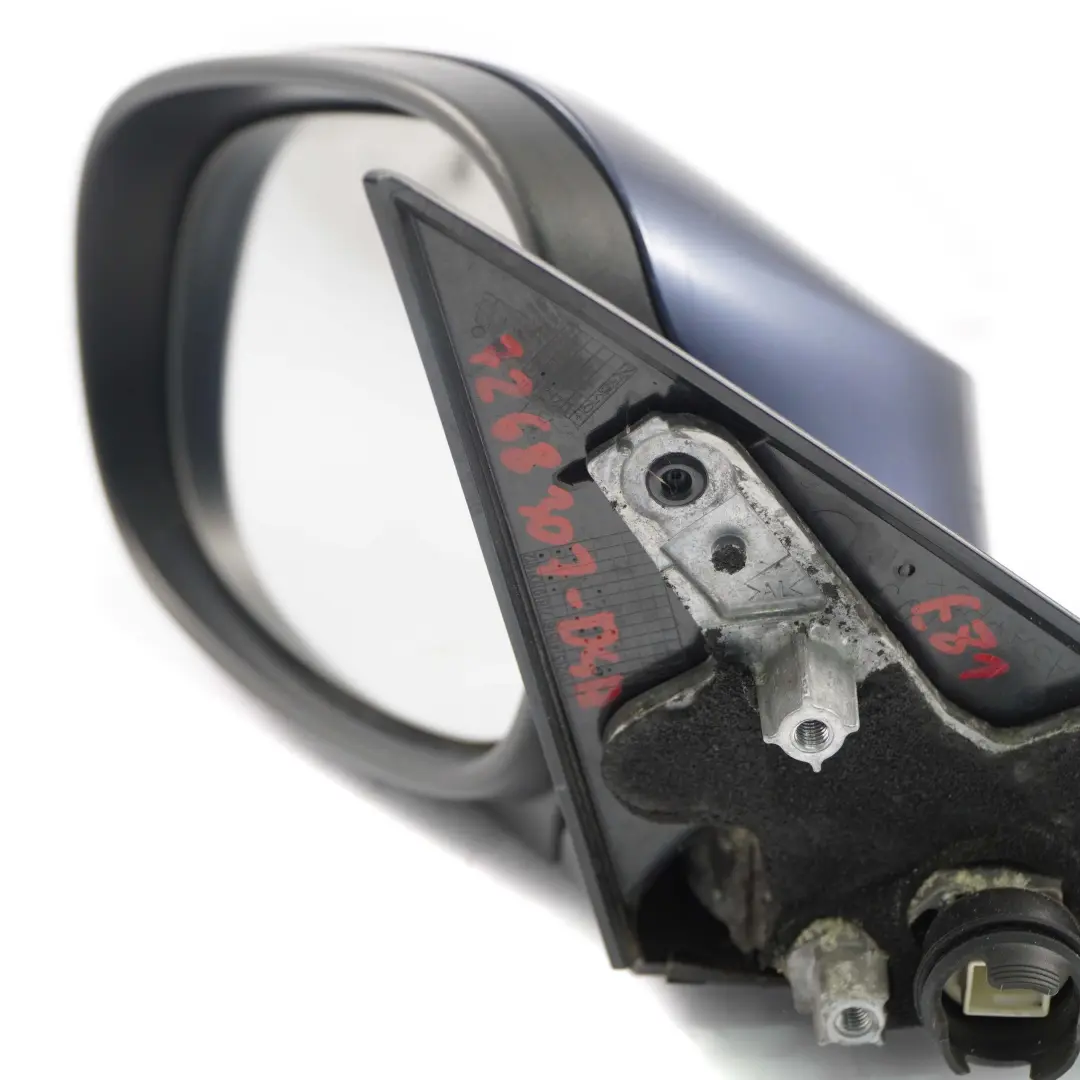 BMW E81 E82 E88 Heated Left Wing Mirror N/S Tiefseeblau Deep Sea Blue A76 - SKU RHD-7268307-DSB - Part number 7268307