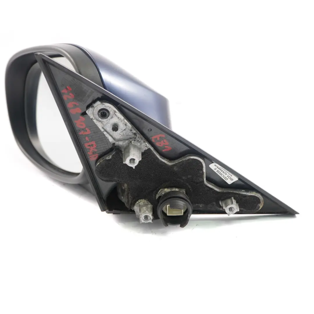 Heated Left Wing Mirror N/S Tiefseeblau Deep Sea Blue A76 to BMW E81 E82 E88 with Part number 7268307 BMW E81 E82 E88 Heated Left Wing Mirror N/S Tiefseeblau Deep Sea Blue A76 - SKU RHD-7268307-DSB - Part number 7268307