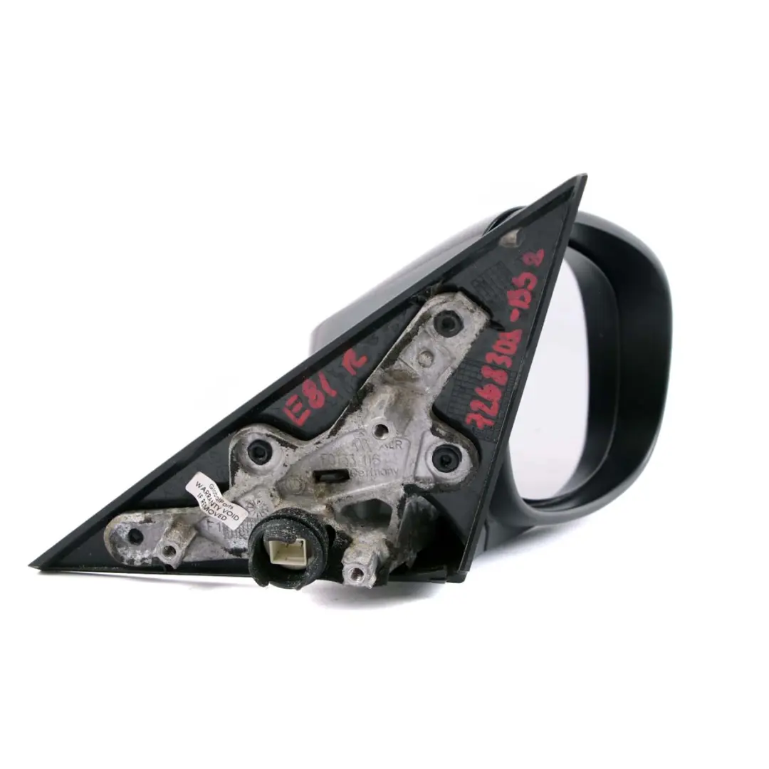 Right Wing Mirror O/S Black Sapphire Metallic 475 to BMW 1 Series 2 E81 E82 E88 with Part number 7268308 BMW 1 Series 2 E81 E82 E88 Right Wing Mirror O/S Black Sapphire Metallic 475 - SKU rhd-7268308-BS2 - Part number 7268308