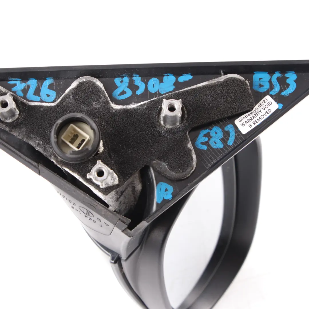 Wing Mirror BMW E81 E82 E88 Heated Door Right O/S Black Sapphire - 475 5 Pins to with Part number 7268308 Wing Mirror BMW E81 E82 E88 Heated Door Right O/S Black Sapphire - 475 5 Pins - SKU rhd-7268308-BS3 - Part number 7268308